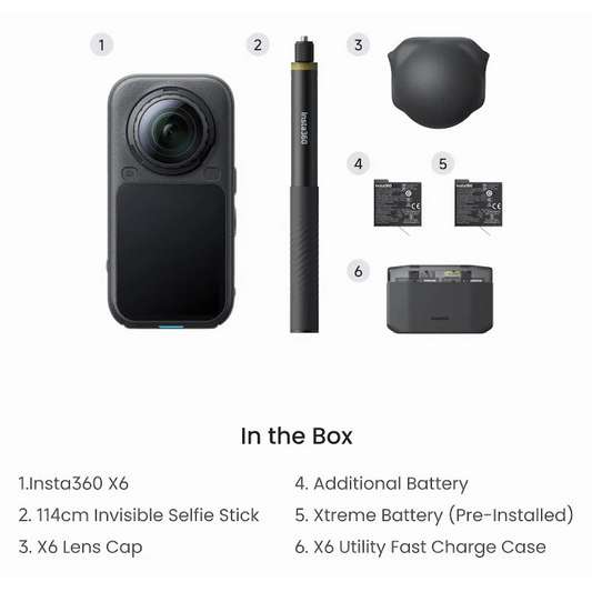 Insta360 X6 Essential Bundle - Black