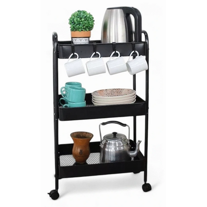 Everfurn Perth Rolling Cart - White
