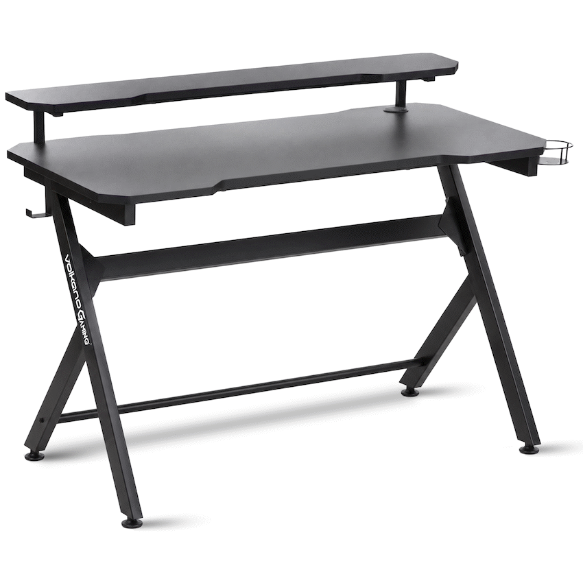 VX Gaming Donahue Gaming Desk - Black with Headphone Hook