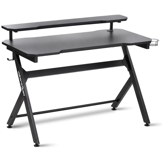 VX Gaming Donahue Gaming Desk - Black with Headphone Hook