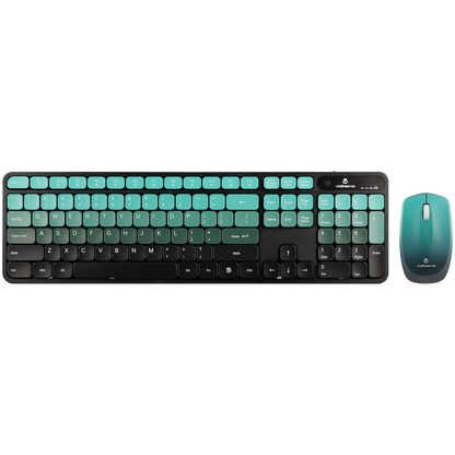 Volkano Prism Series Bluetooth Wireless Keyboard and Mouse - Teal