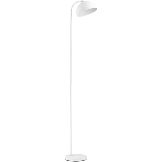 Switched Luva Series Metal Floor Lamp - White