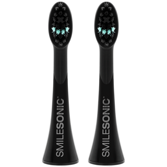 2 Replacement toothbrush heads - Black