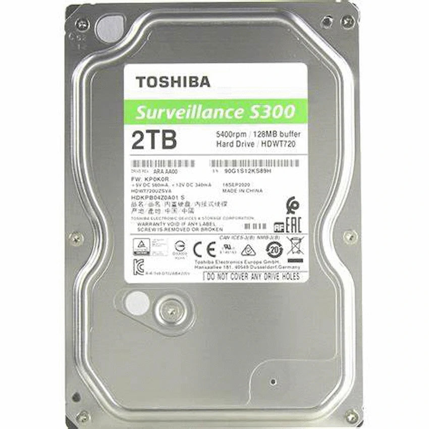 Toshiba *BULK* S300 Surveillance Hard Drive 2TB (5400RPM)