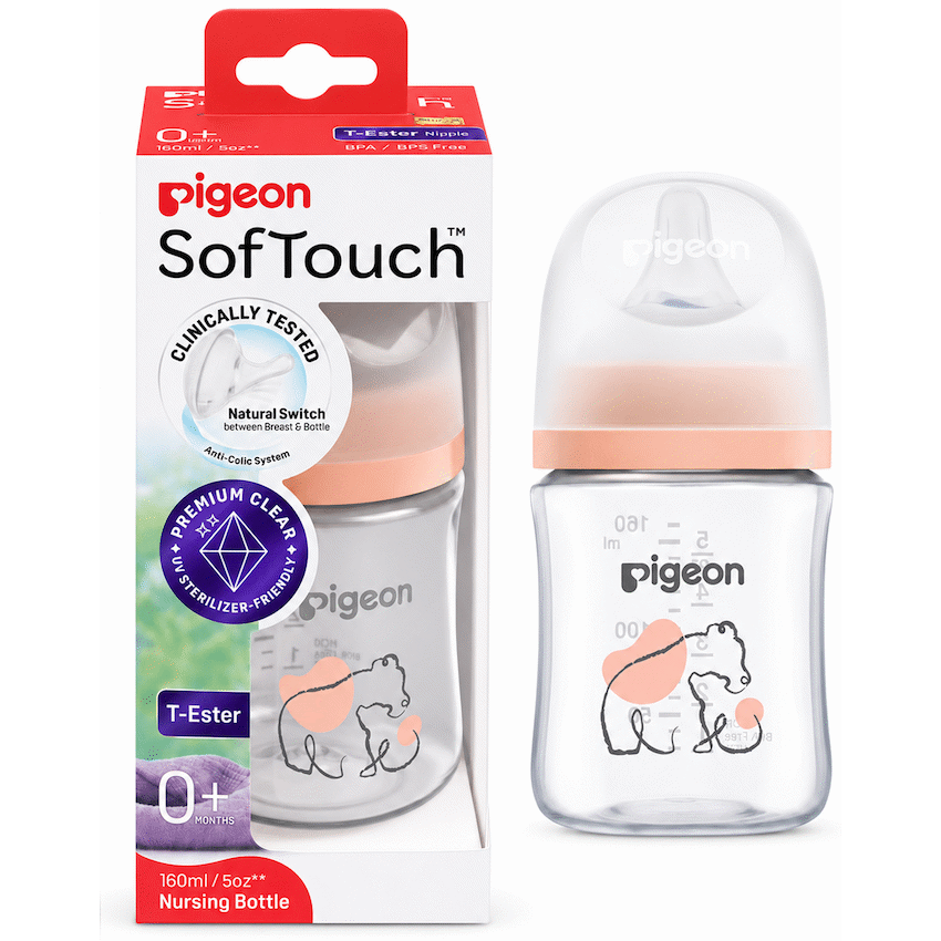 Pigeon Softouch Nursing Bottle T-Ester 160ml - Bear