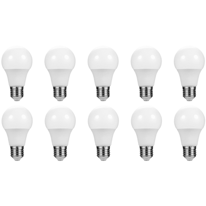 SWITCHED 5W A60 Light Bulb E27- Warm White - 10 Pack