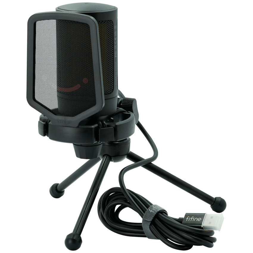 Fifine A6V Pro Microphone RGB, USB, Pop Filter, Gain Control