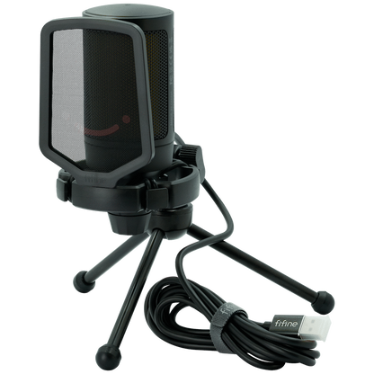 Fifine A6V Pro Microphone RGB, USB, Pop Filter, Gain Control