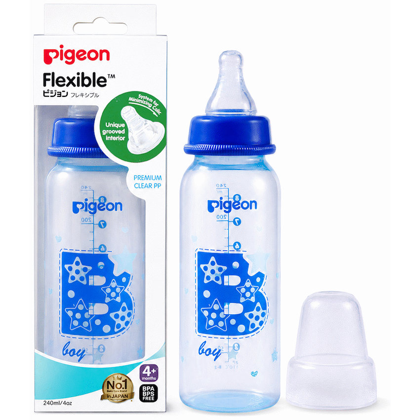 Pigeon Flexible Bottle Standard Neck - Blue 240ml