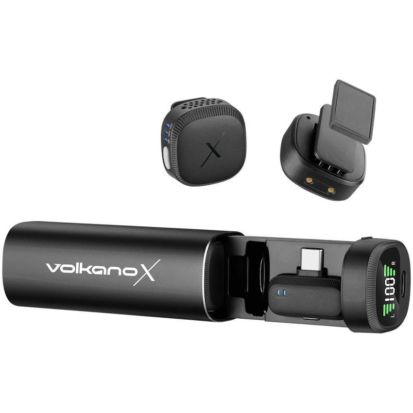 VolkanoX Lucid Series Lavalier Microphones with Charging Case