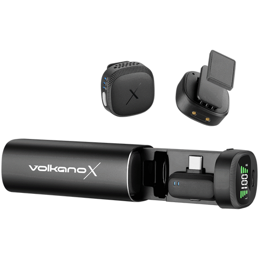 VolkanoX Lucid Series Lavalier Microphones with Charging Case