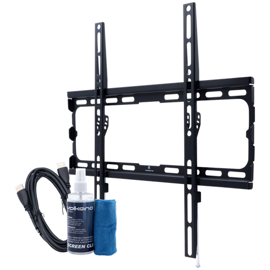 Volkano Steel Series Fixed TV Wall Mount Bundle for up to 70" TVs
