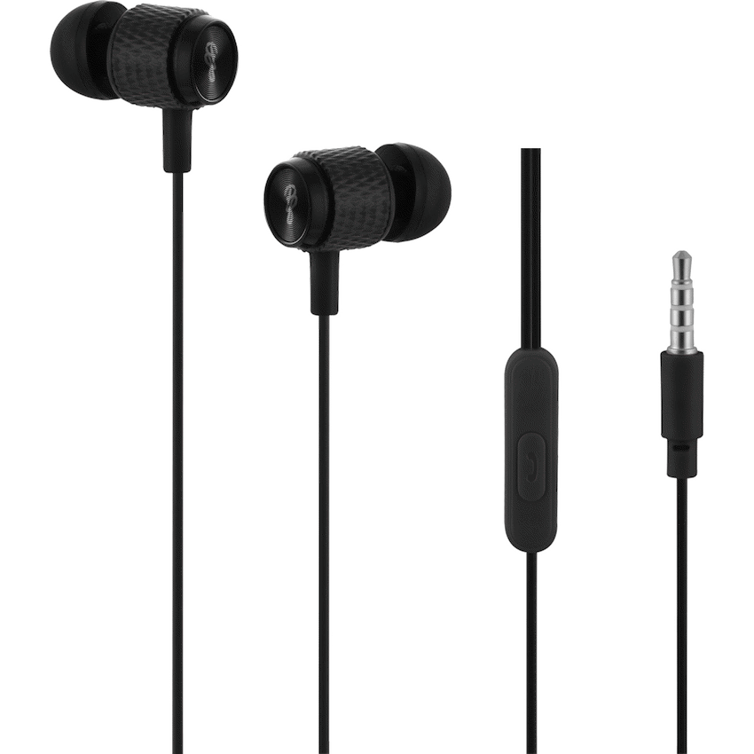 Pro Bass Catalyst series Packaged Aux earphone With Mic - Black