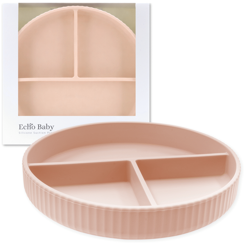 Echo Baby Silicone Suction Plate - Rose
