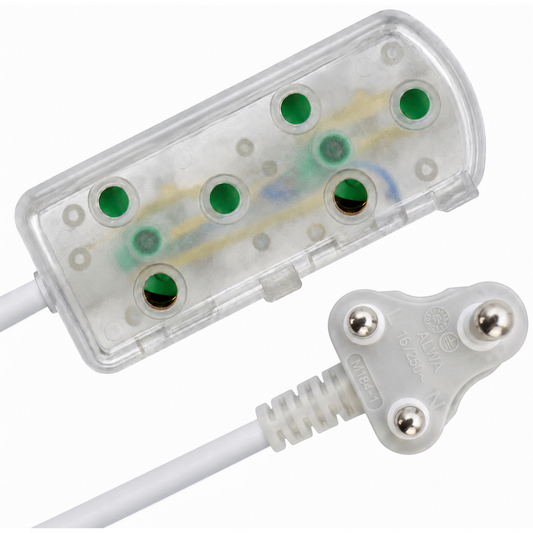 Ellies 2 Way Light Duty Coloured Extension Lead -3M