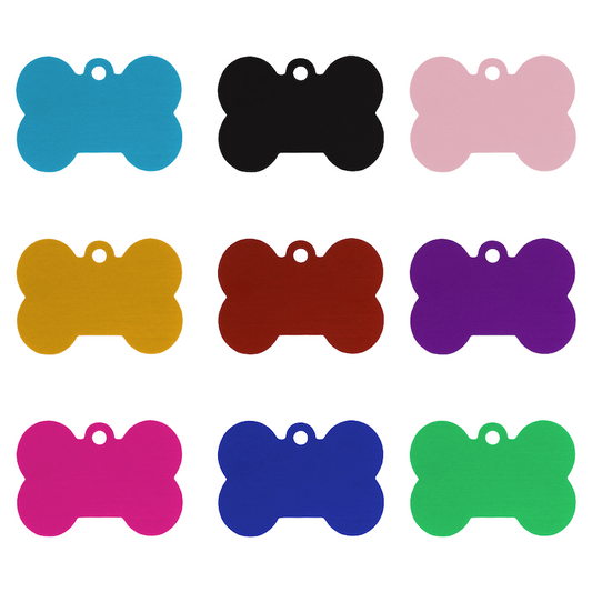 Creality - Anodized Aluminium Bone-Shaped Dog Tags - 18 Piece Pack