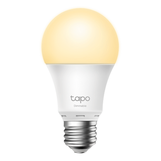 TP-Link Tapo L510E 8.7w Smart Wi-Fi Warm White Light Bulb, Dimmable, A60, E27