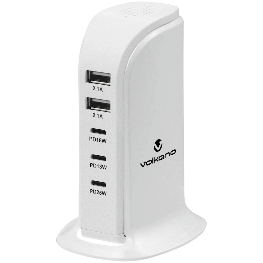 Volkano Peak V2 Series 5-Port P.D. + USB GaN Charger