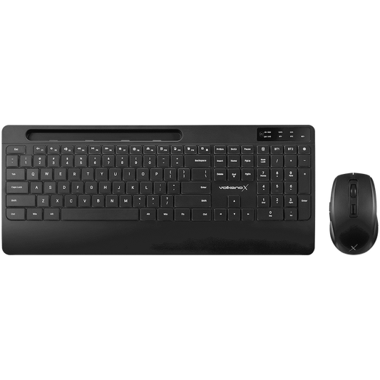 VolkanoX Gem Bluetooth Wireless Keyboard and Mouse - Black