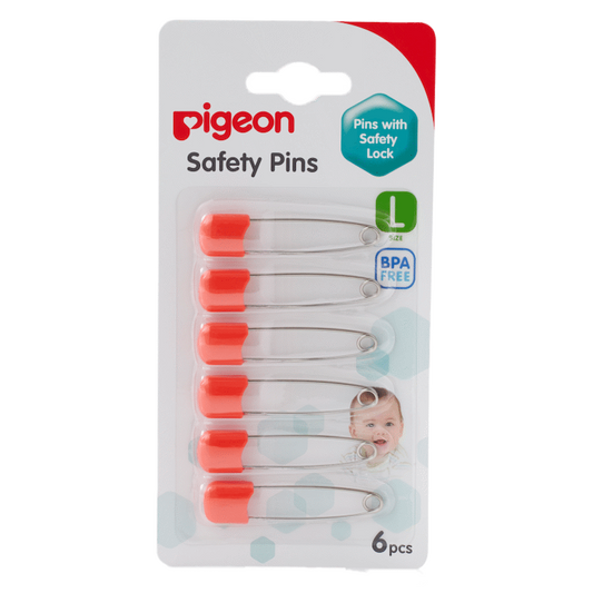 Pigeon Safety Pin (L) 6 Pcs/Card