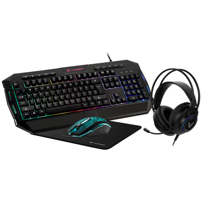 VX Gaming Heracles series 4-in-1 Combo KB, Mouse, Mousepad, Headset