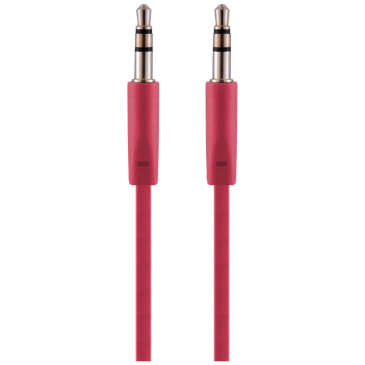 Pro Bass Chain Series Blister Flat Auxiliary Cable - Red