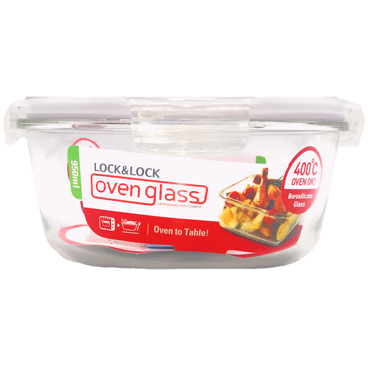 LocknLock Euro Glass container rnd 950ml ( Order in Qty of 4)