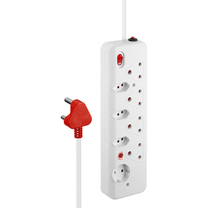 Nexon 8 Way  Medium Surge Multiplug 0.5M - White