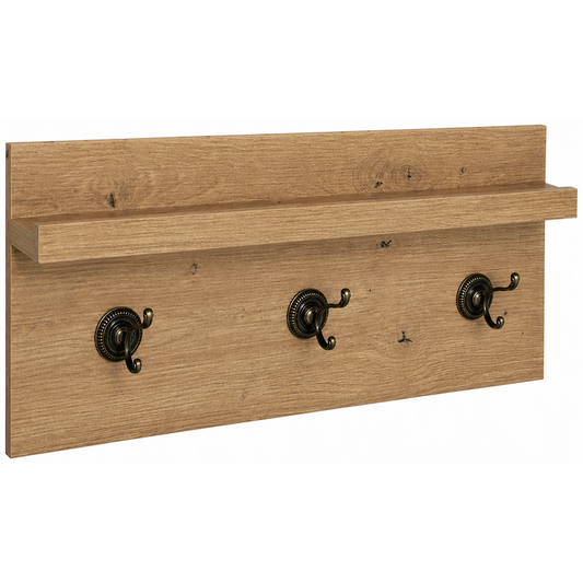 Everfurn Maya Floating Wall Shelf with Hooks