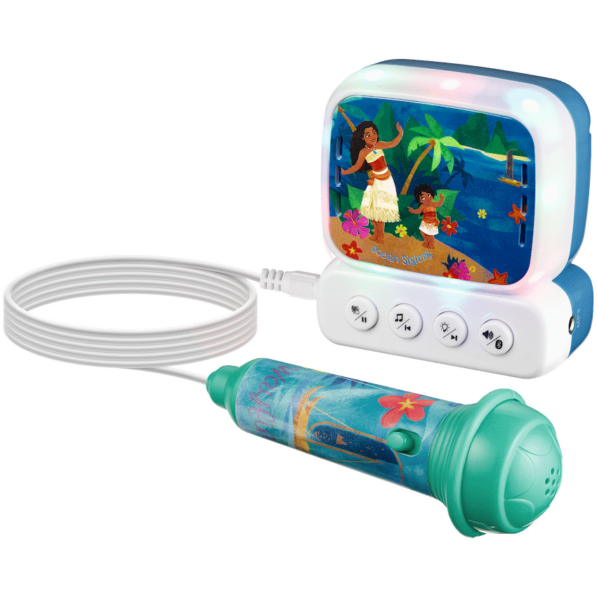 Disney Moana 2 Mini Bluetooth Karaoke Machine with Belt Hook