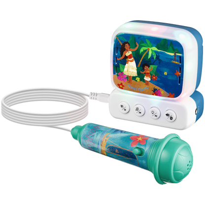 Disney Moana 2 Mini Bluetooth Karaoke Machine with Belt Hook
