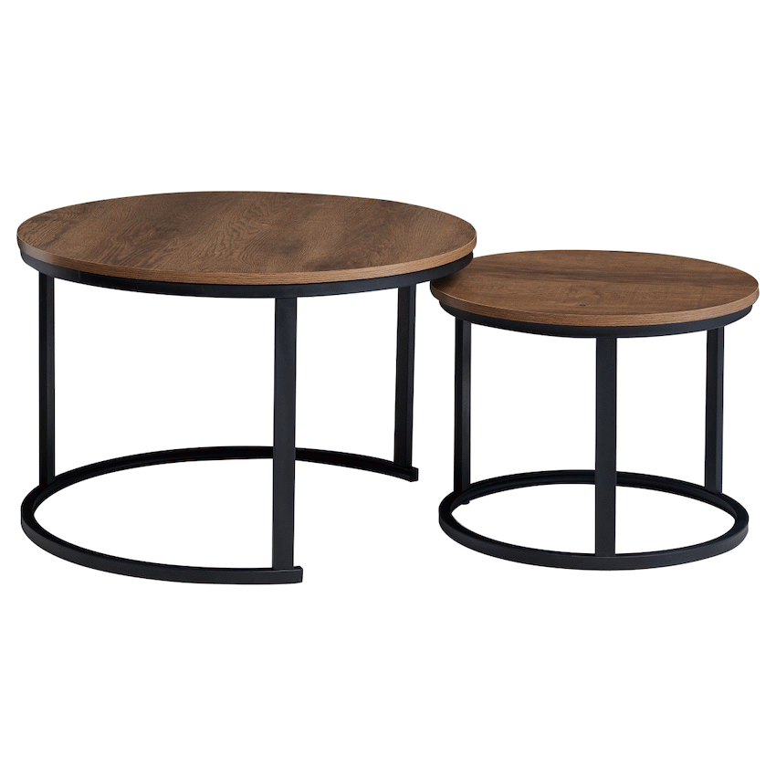 Everfurn Nile Nesting Coffee Table - Mahogany - 2-Piece