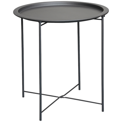 Everfurn Nala Side Table Black, Painted MDF, Steel Frame, 2 Pack