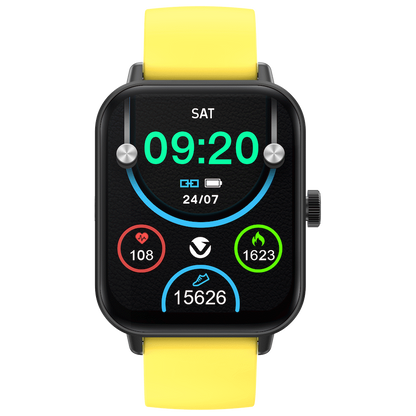 Volkano Chroma Series Smartwatch with Yellow Strap