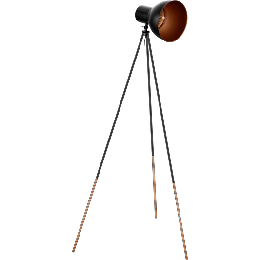 Switched Alora Series Metal Floor Lamp - Black