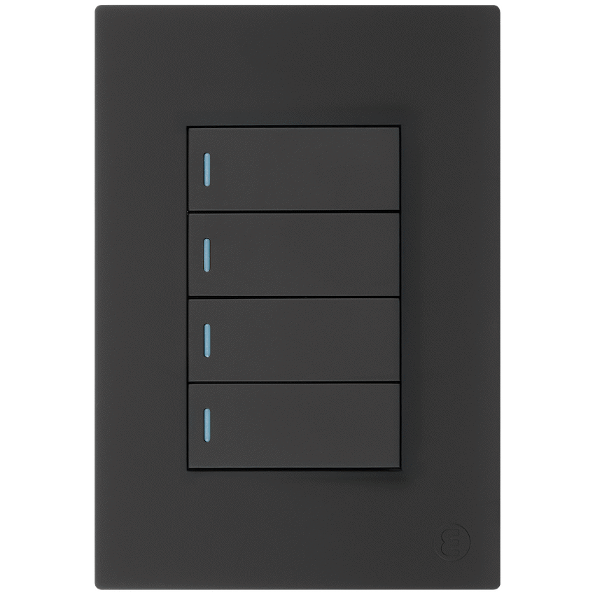 Ellies 4 Lever 2 Way Switch 2x4 (60mmx100mm) -BK