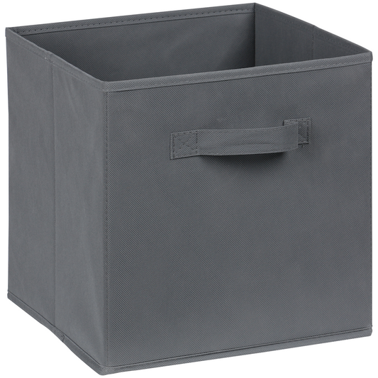 Everfurn Storeman Grey, Collapsible Fabric Organiser Storage Basket - Single
