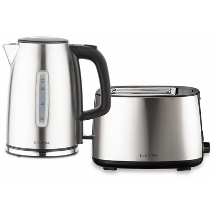 Elektra Kettle and Toaster Breakfast Set - Stainless Steel