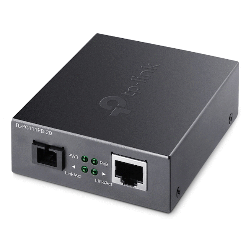TP-Link TL-FC111PB-20 10/100Mbps WDM Media Converter with 1-Port PoE