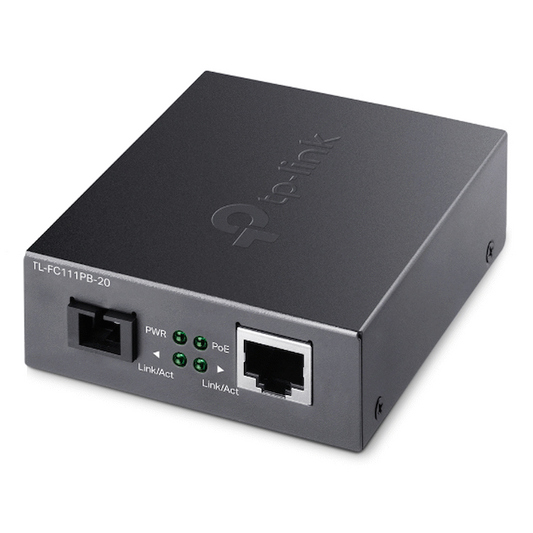 TP-Link TL-FC111PB-20 10/100Mbps WDM Media Converter with 1-Port PoE