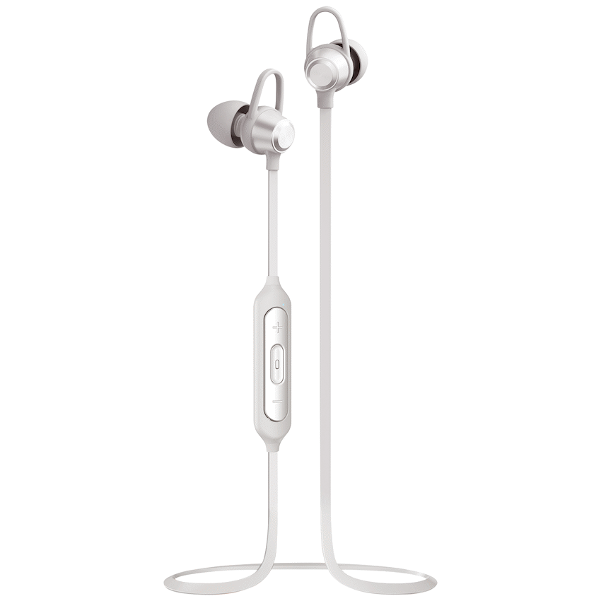 Volkano Rush 2.0 Bluetooth Earphones with Carry Case - Silver
