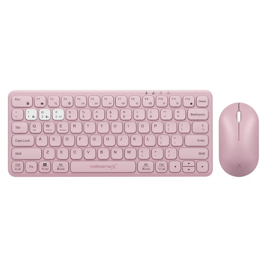 VolkanoX Blaze Bluetooth Wireless Keyboard and Mouse Combo - Rose