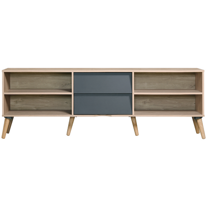Everfurn Everest Tall TV Stand - 2 Drawers