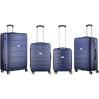 Travelwize Maple ABS 4-Wheels Spinner 4Pc Luggage Set Navy