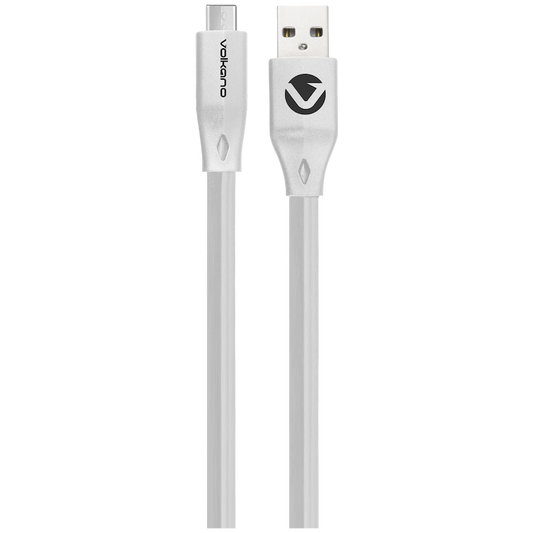 Volkano Slim Series Flat PVC Type-C Cable 1.2m - White