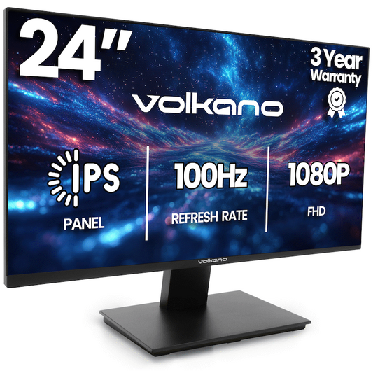 Volkano 24-inch Full HD IPS Monitor with HDMI/VGA, 100 Hz