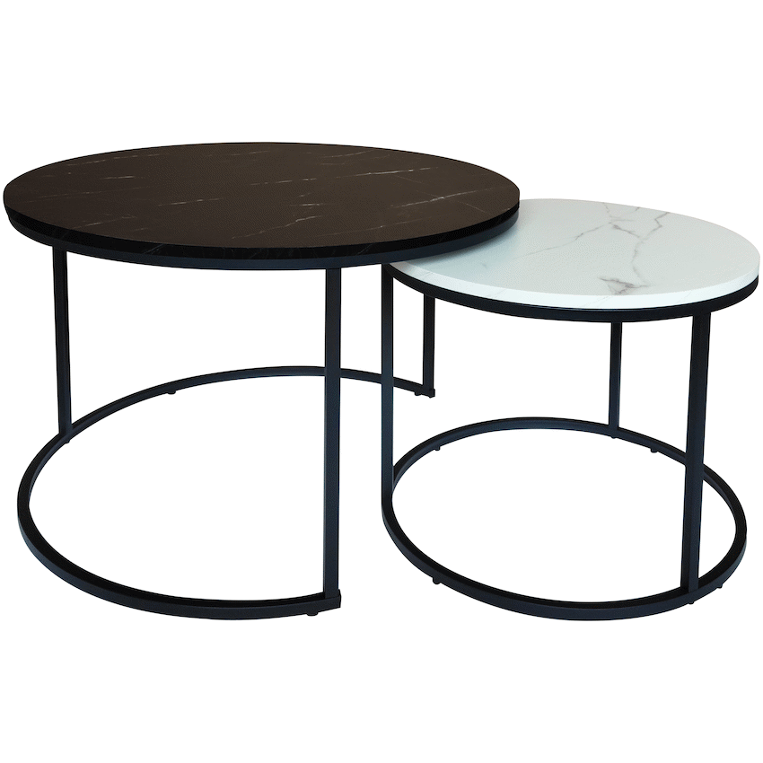 Everfurn Nile Nesting Coffee Table - Ying Yang