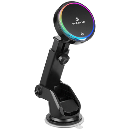 Volkano Sentinel Series Qi2.2 Magnetic Wireless Charging Car Dash Mount Phone Holder - Black