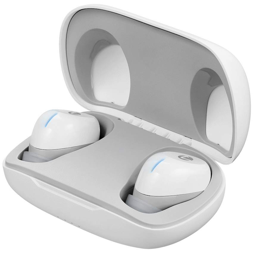 Volkano Pico Series True Wireless Bluetooth Earphones with Charging Case - White