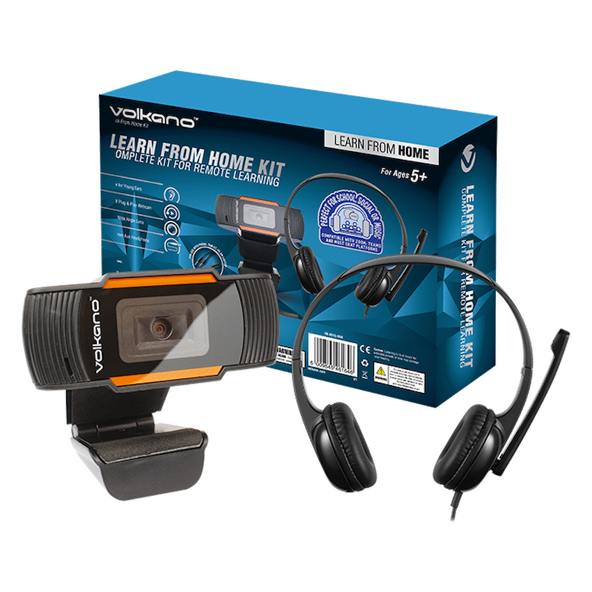 Volkano Learn from Home Kit with 720 Webcam and Headset